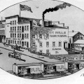 A drawing of  the Battle Creek Mill.